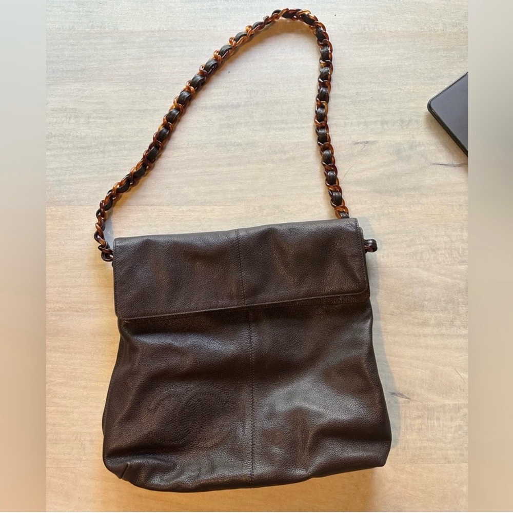 CHANEL Vintage tortoise strap Bag